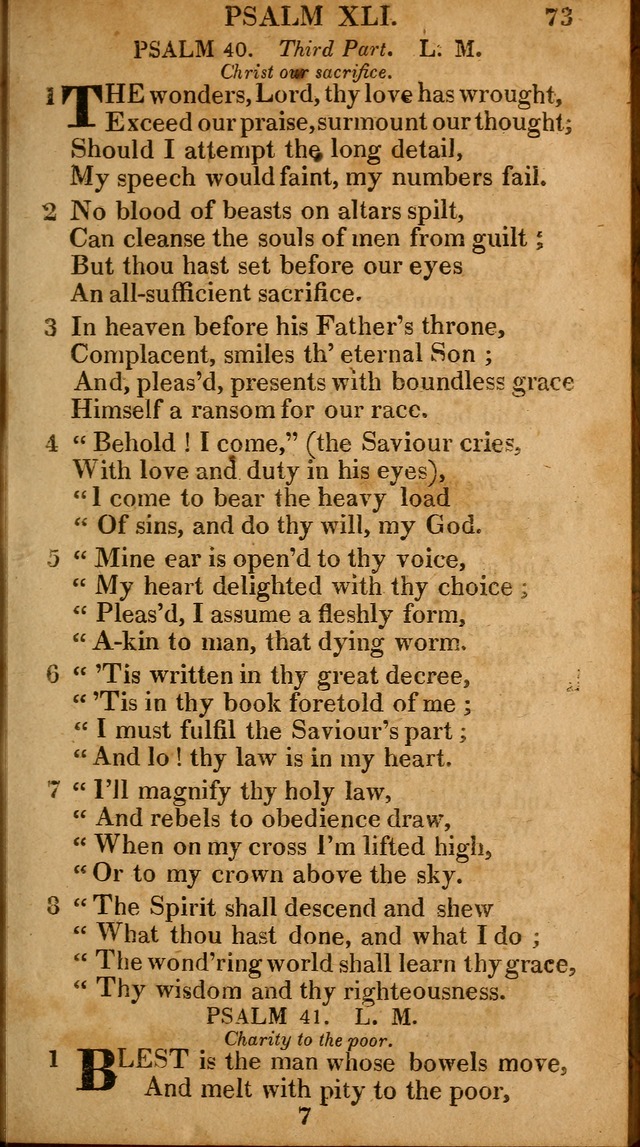 The Psalms and Hymns: with the catechism, confession of faith and liturgy of the Reformed Dutch Church in North America page 73