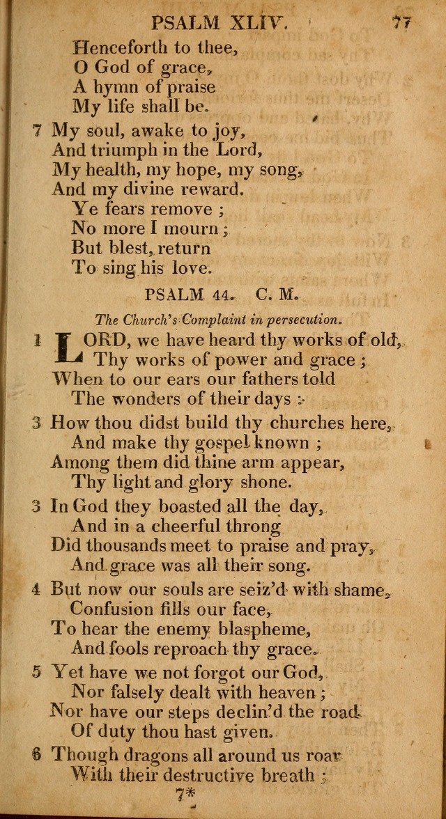 The Psalms and Hymns: with the catechism, confession of faith and liturgy of the Reformed Dutch Church in North America page 77