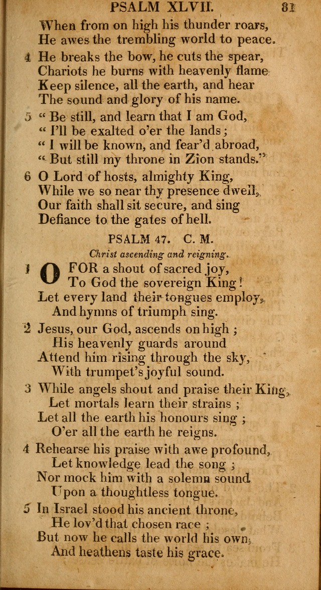 The Psalms and Hymns: with the catechism, confession of faith and liturgy of the Reformed Dutch Church in North America page 81