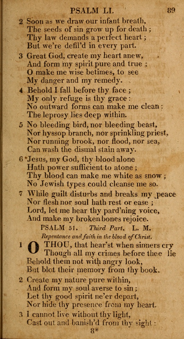 The Psalms and Hymns: with the catechism, confession of faith and liturgy of the Reformed Dutch Church in North America page 89