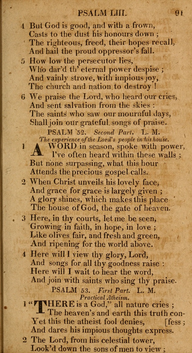 The Psalms and Hymns: with the catechism, confession of faith and liturgy of the Reformed Dutch Church in North America page 91