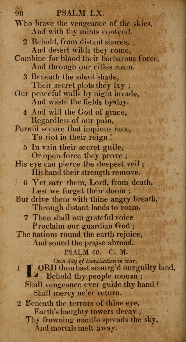 The Psalms and Hymns: with the catechism, confession of faith and liturgy of the Reformed Dutch Church in North America page 98