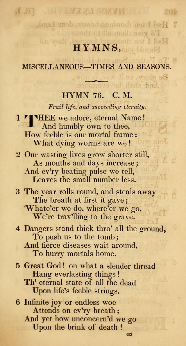 The Psalms and Hymns, with the Catechism, Confession of Faith, and Liturgy, of the Reformed Dutch Church in North America page 405