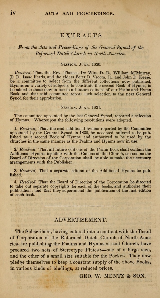 The Psalms and Hymns, with the Catechism, Confession of Faith, and Liturgy, of the Reformed Dutch Church in North America page 6