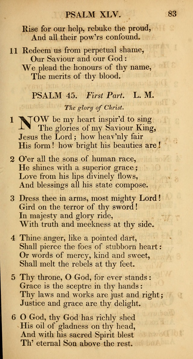 The Psalms and Hymns, with the Catechism, Confession of Faith, and Liturgy, of the Reformed Dutch Church in North America page 85