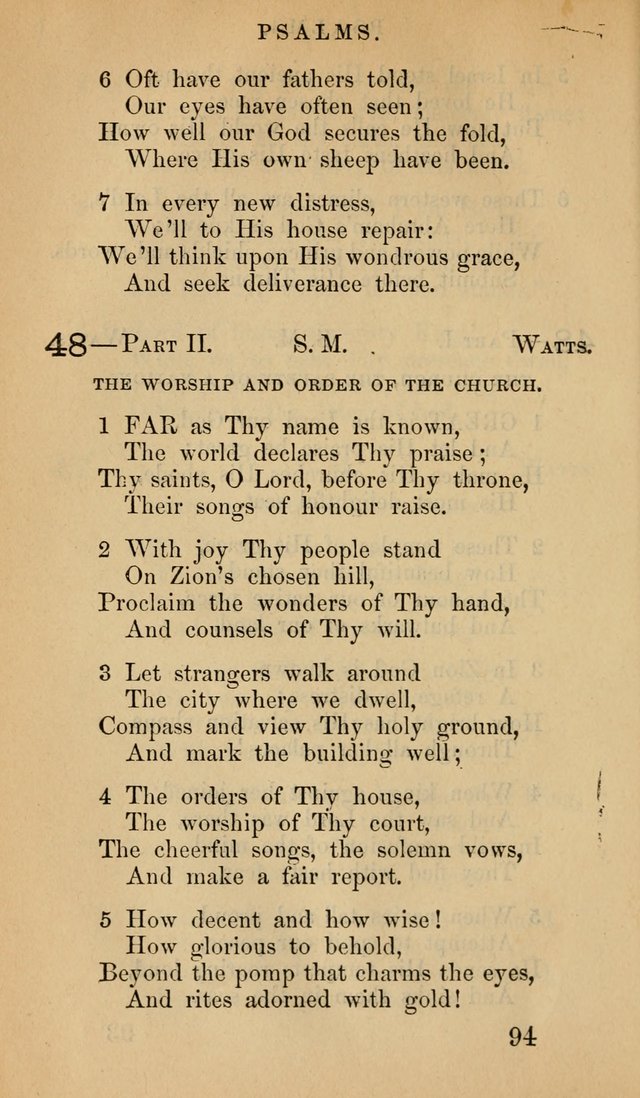 The Psalms and Hymns, with the Doctrinal Standards and Liturgy of the Reformed Protestant Dutch Church in North America page 102