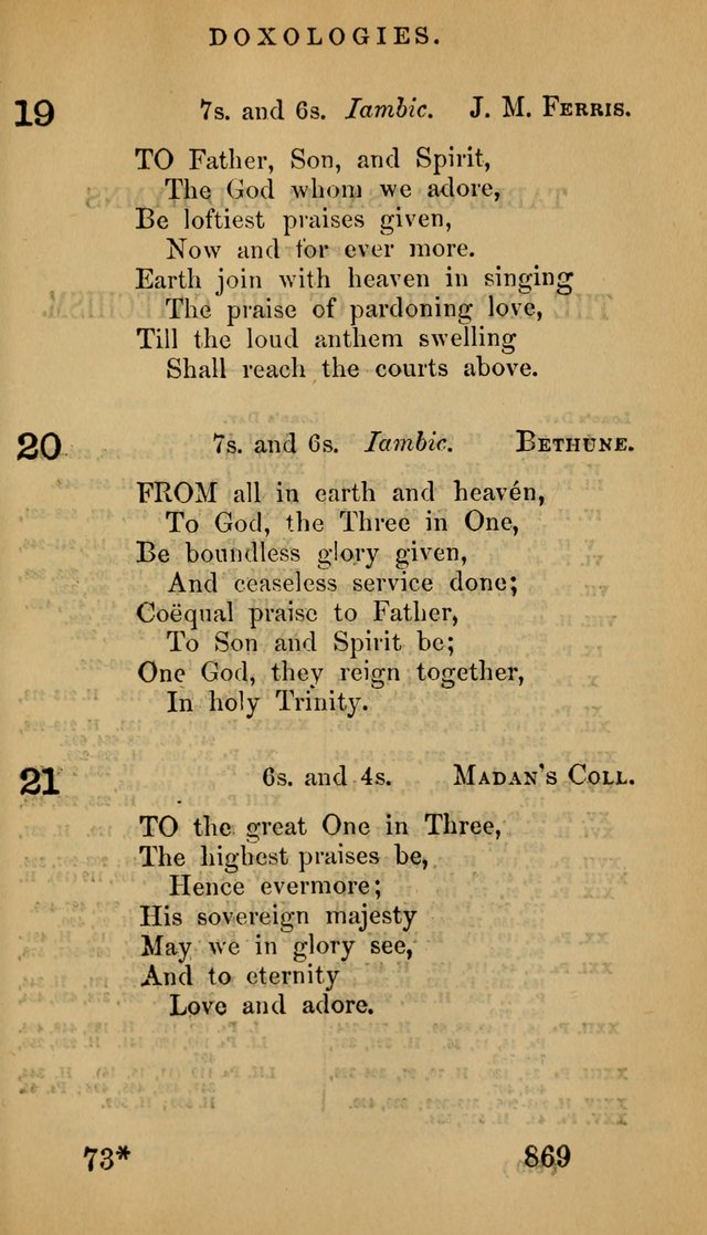 The Psalms and Hymns, with the Doctrinal Standards and Liturgy of the Reformed Protestant Dutch Church in North America page 1903