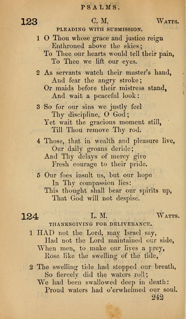 The Psalms and Hymns, with the Doctrinal Standards and Liturgy of the Reformed Protestant Dutch Church in North America page 250