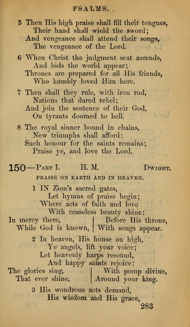 The Psalms and Hymns, with the Doctrinal Standards and Liturgy of the Reformed Protestant Dutch Church in North America page 291