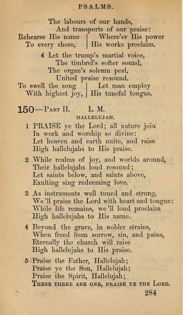 The Psalms and Hymns, with the Doctrinal Standards and Liturgy of the Reformed Protestant Dutch Church in North America page 292