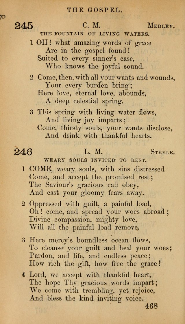 The Psalms and Hymns, with the Doctrinal Standards and Liturgy of the Reformed Protestant Dutch Church in North America page 476