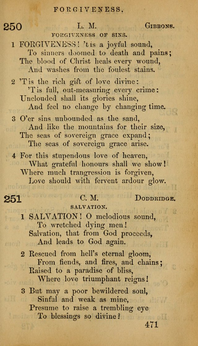 The Psalms and Hymns, with the Doctrinal Standards and Liturgy of the Reformed Protestant Dutch Church in North America page 479