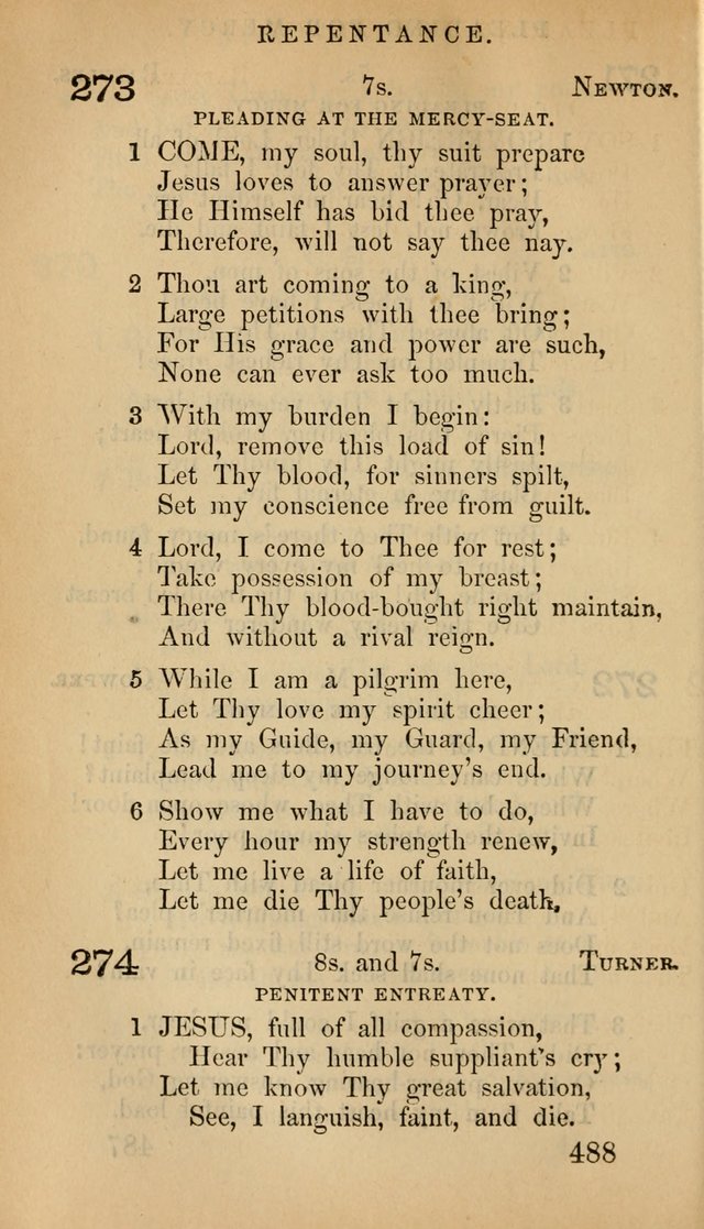 The Psalms and Hymns, with the Doctrinal Standards and Liturgy of the Reformed Protestant Dutch Church in North America page 496