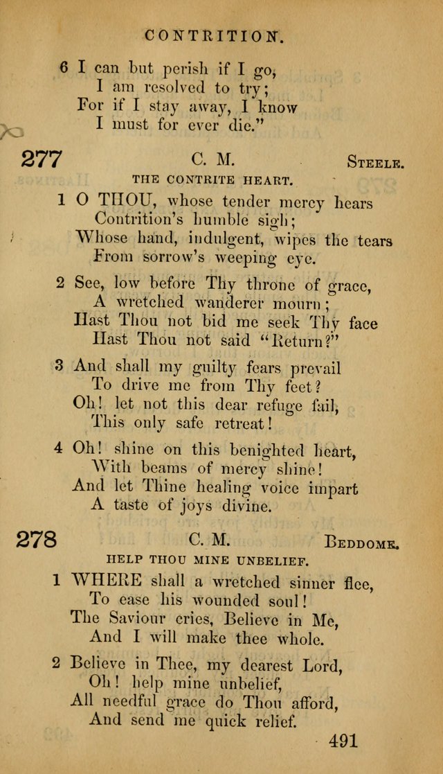 The Psalms and Hymns, with the Doctrinal Standards and Liturgy of the Reformed Protestant Dutch Church in North America page 499