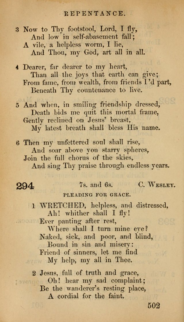 The Psalms and Hymns, with the Doctrinal Standards and Liturgy of the Reformed Protestant Dutch Church in North America page 510