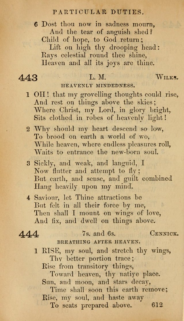 The Psalms and Hymns, with the Doctrinal Standards and Liturgy of the Reformed Protestant Dutch Church in North America page 620