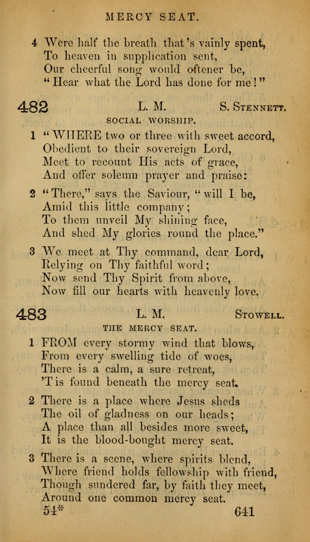 The Psalms and Hymns, with the Doctrinal Standards and Liturgy of the Reformed Protestant Dutch Church in North America page 649