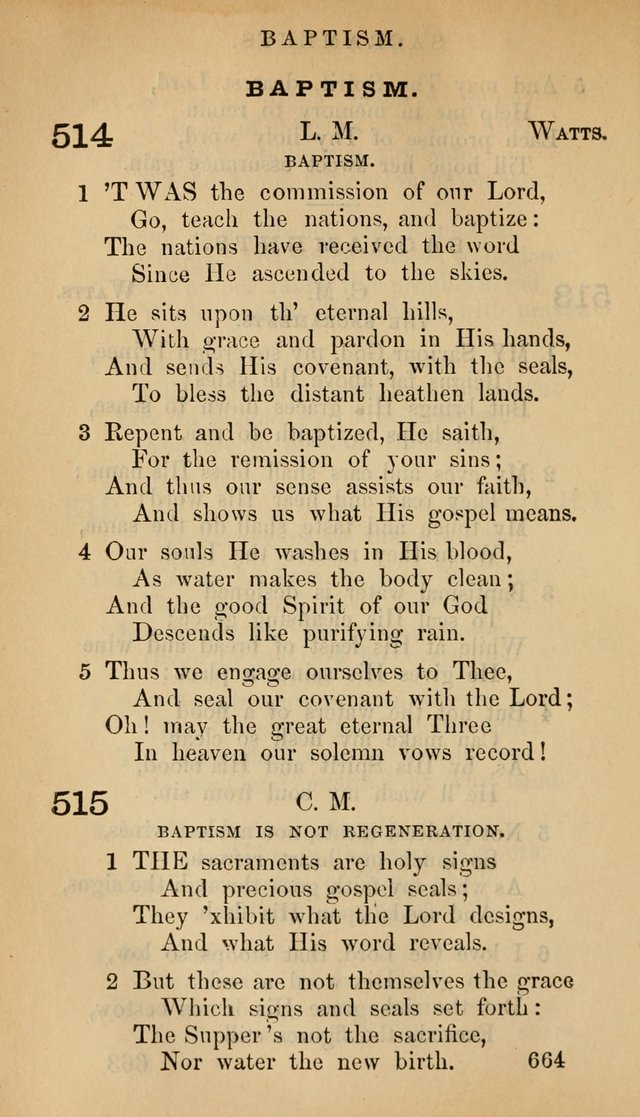 The Psalms and Hymns, with the Doctrinal Standards and Liturgy of the Reformed Protestant Dutch Church in North America page 672