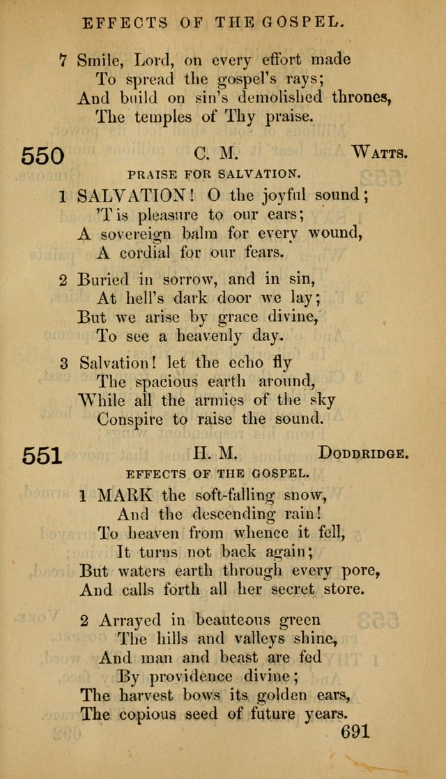 The Psalms and Hymns, with the Doctrinal Standards and Liturgy of the Reformed Protestant Dutch Church in North America page 699