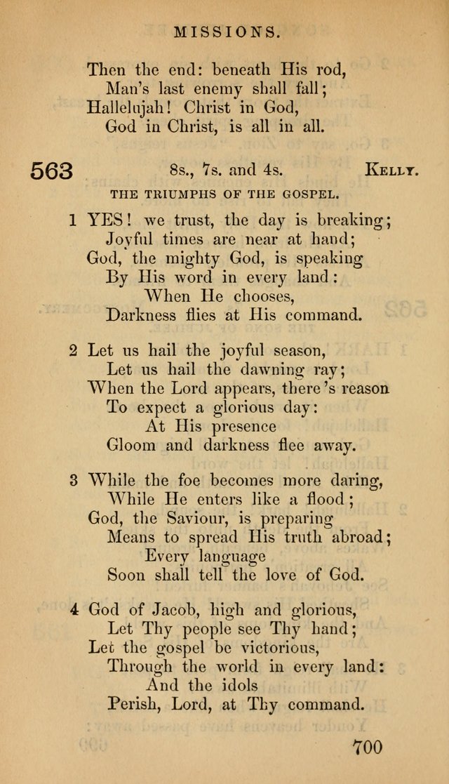 The Psalms and Hymns, with the Doctrinal Standards and Liturgy of the Reformed Protestant Dutch Church in North America page 708