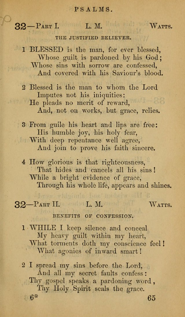 The Psalms and Hymns, with the Doctrinal Standards and Liturgy of the Reformed Protestant Dutch Church in North America page 73