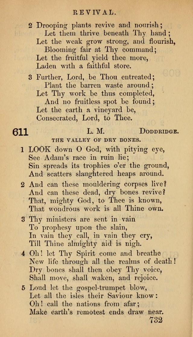 The Psalms and Hymns, with the Doctrinal Standards and Liturgy of the Reformed Protestant Dutch Church in North America page 740