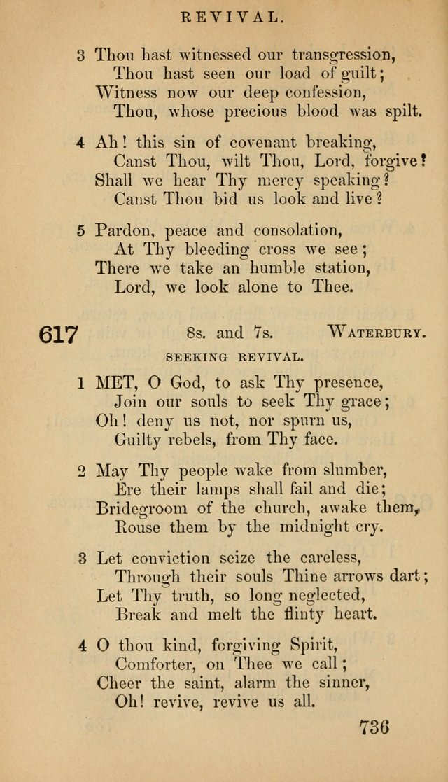 The Psalms and Hymns, with the Doctrinal Standards and Liturgy of the Reformed Protestant Dutch Church in North America page 744