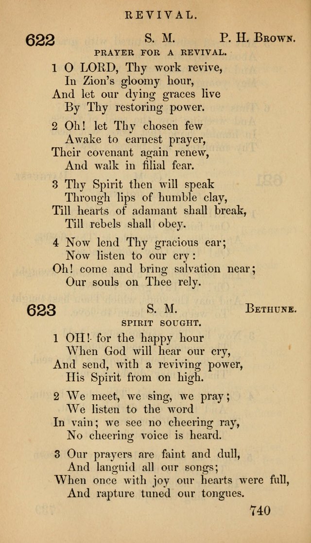 The Psalms and Hymns, with the Doctrinal Standards and Liturgy of the Reformed Protestant Dutch Church in North America page 748