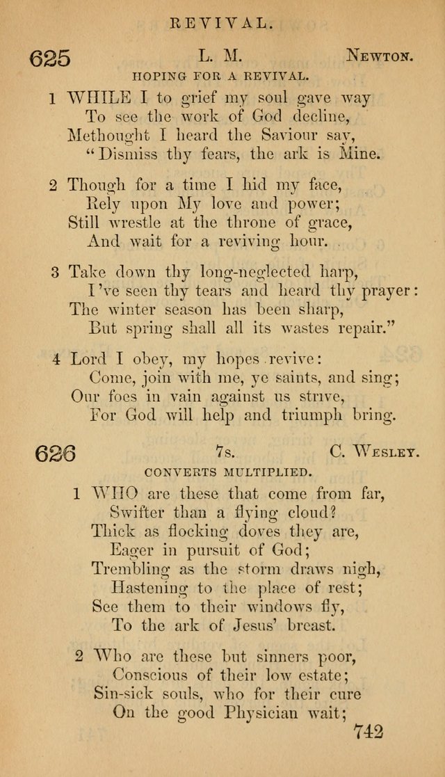 The Psalms and Hymns, with the Doctrinal Standards and Liturgy of the Reformed Protestant Dutch Church in North America page 750