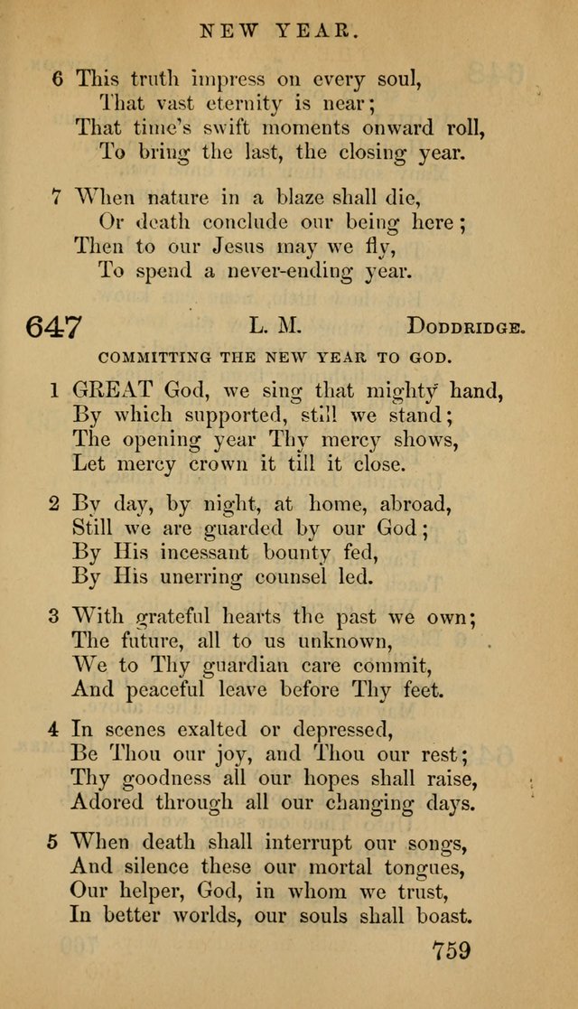 The Psalms and Hymns, with the Doctrinal Standards and Liturgy of the Reformed Protestant Dutch Church in North America page 767