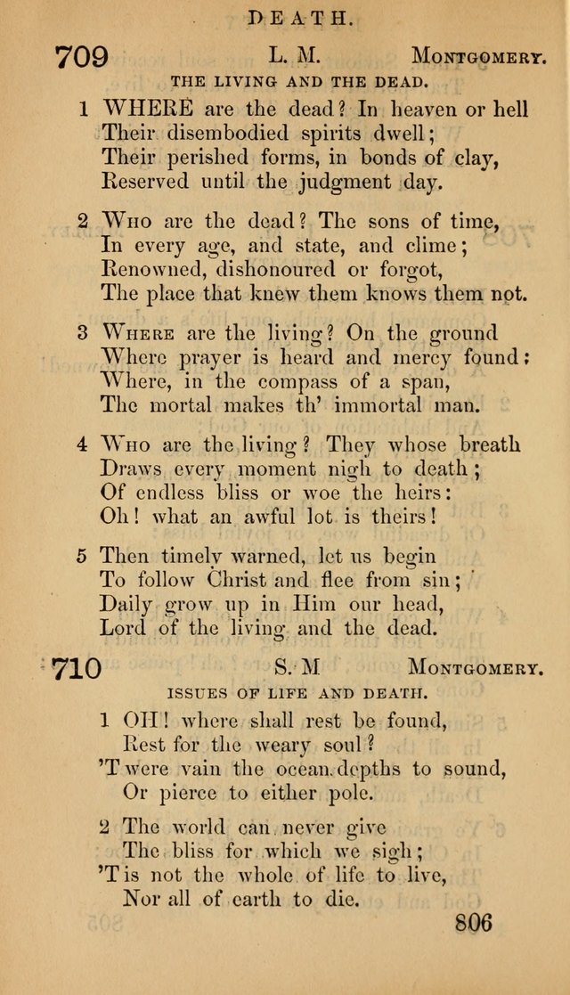 The Psalms and Hymns, with the Doctrinal Standards and Liturgy of the Reformed Protestant Dutch Church in North America page 814