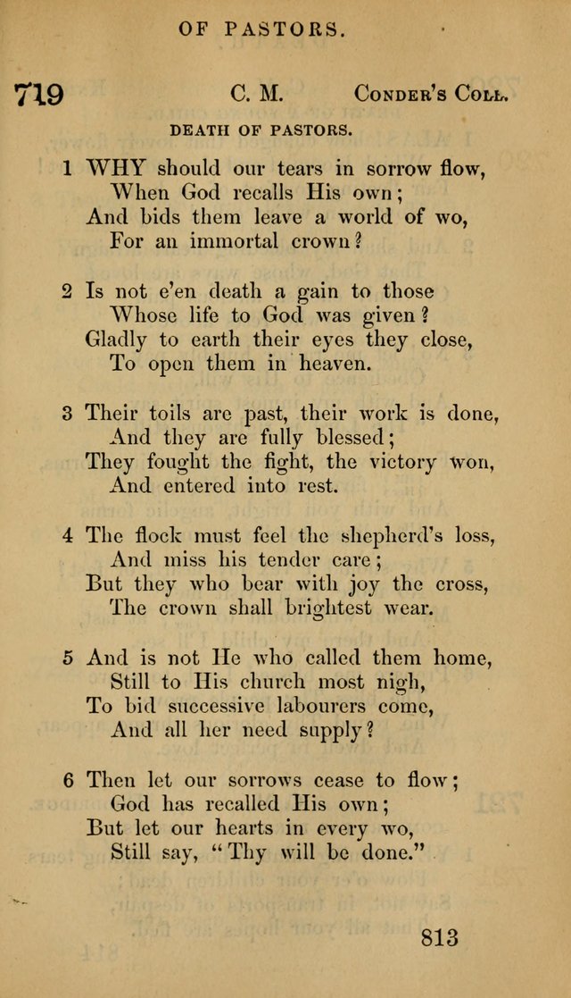 The Psalms and Hymns, with the Doctrinal Standards and Liturgy of the Reformed Protestant Dutch Church in North America page 821