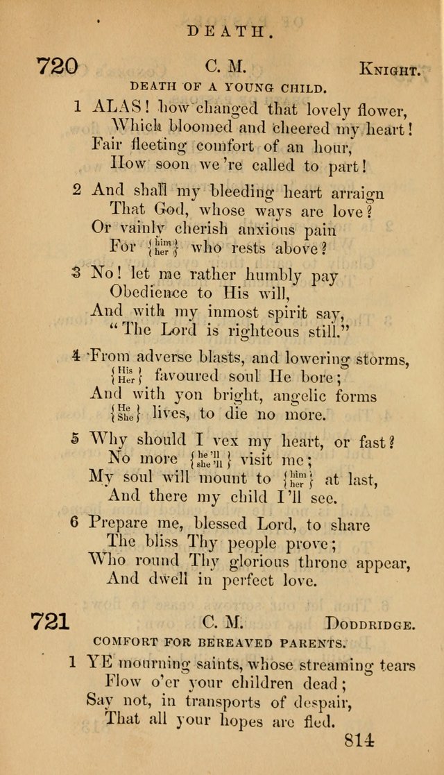 The Psalms and Hymns, with the Doctrinal Standards and Liturgy of the Reformed Protestant Dutch Church in North America page 822