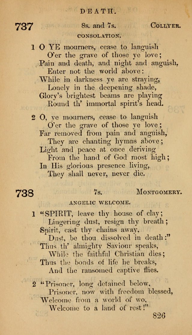 The Psalms and Hymns, with the Doctrinal Standards and Liturgy of the Reformed Protestant Dutch Church in North America page 834