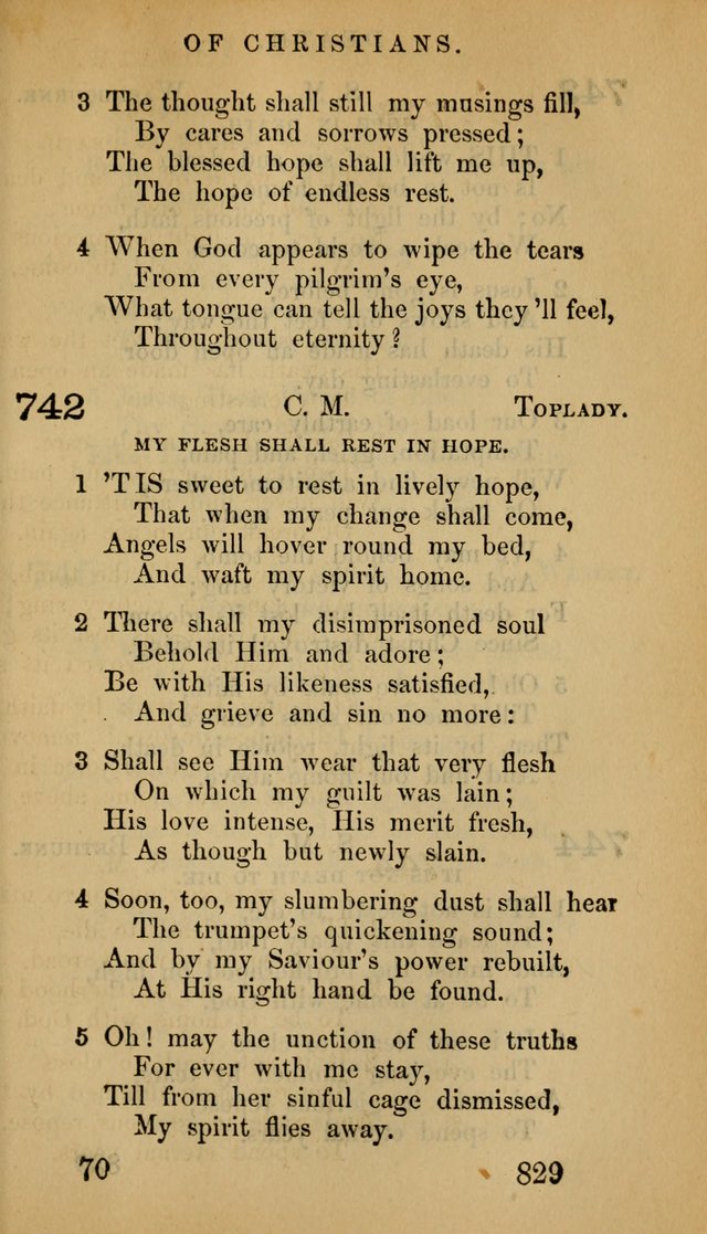 The Psalms and Hymns, with the Doctrinal Standards and Liturgy of the Reformed Protestant Dutch Church in North America page 837