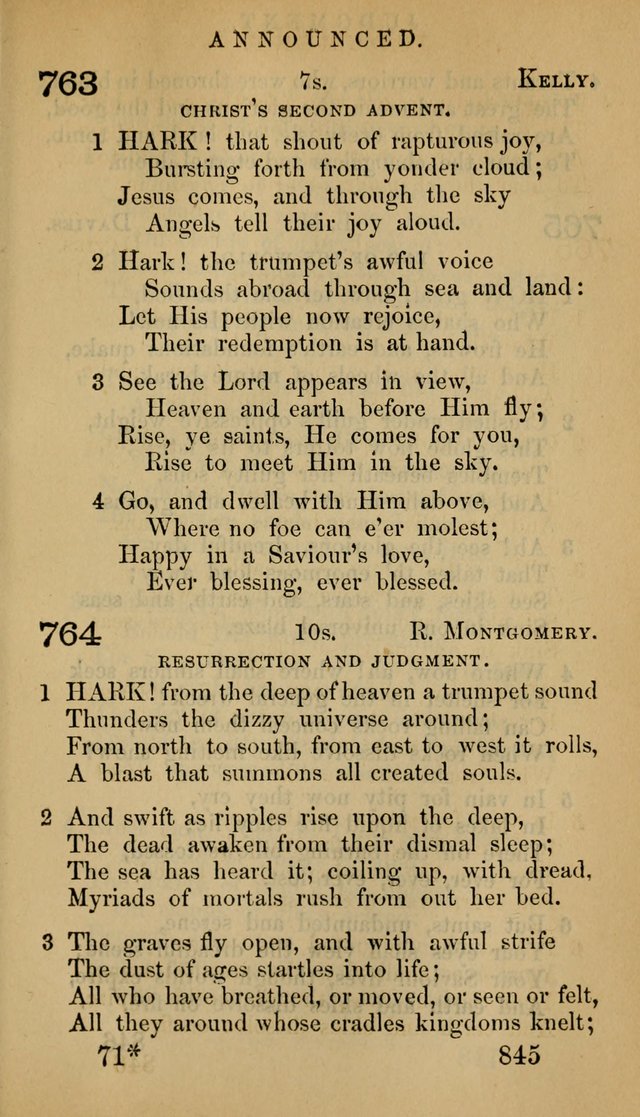 The Psalms and Hymns, with the Doctrinal Standards and Liturgy of the Reformed Protestant Dutch Church in North America page 853