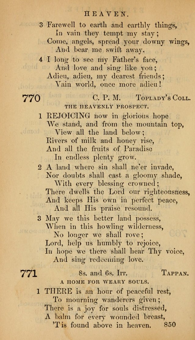 The Psalms and Hymns, with the Doctrinal Standards and Liturgy of the Reformed Protestant Dutch Church in North America page 858