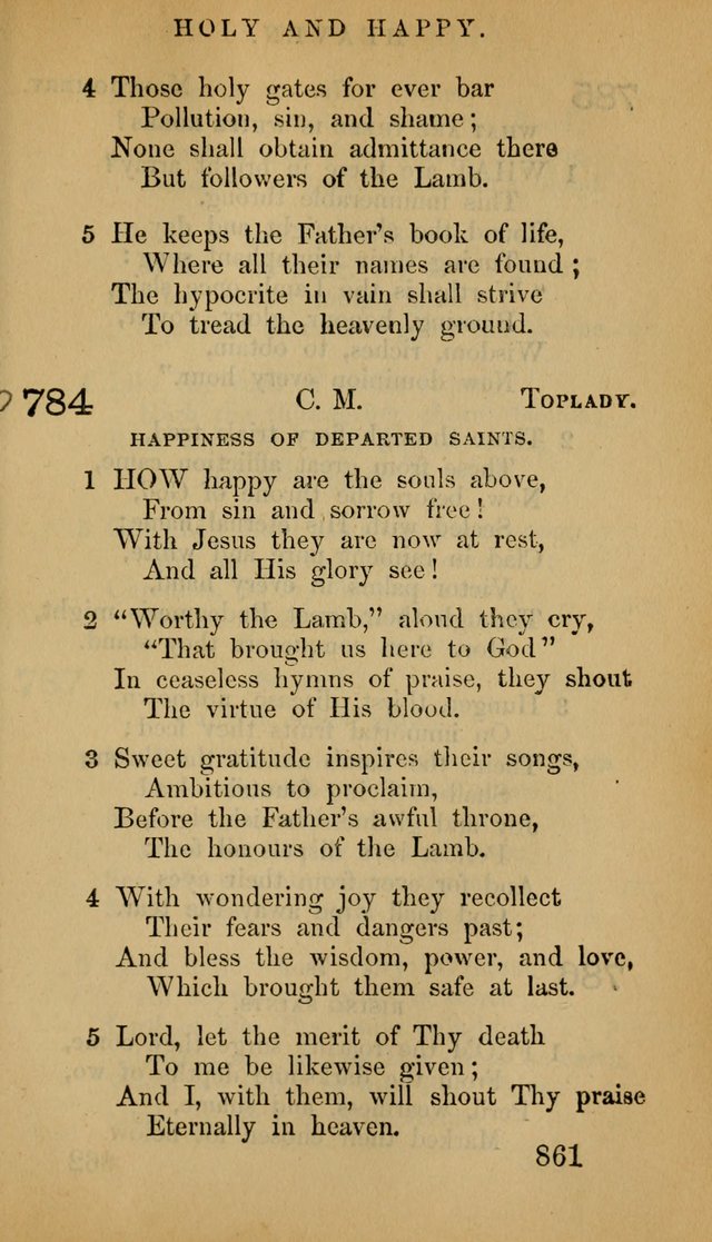 The Psalms and Hymns, with the Doctrinal Standards and Liturgy of the Reformed Protestant Dutch Church in North America page 869