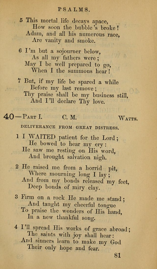 The Psalms and Hymns, with the Doctrinal Standards and Liturgy of the Reformed Protestant Dutch Church in North America page 89