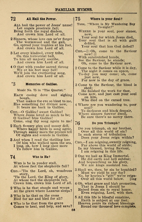 Praise Hymns and Full Salvation Songs page 58