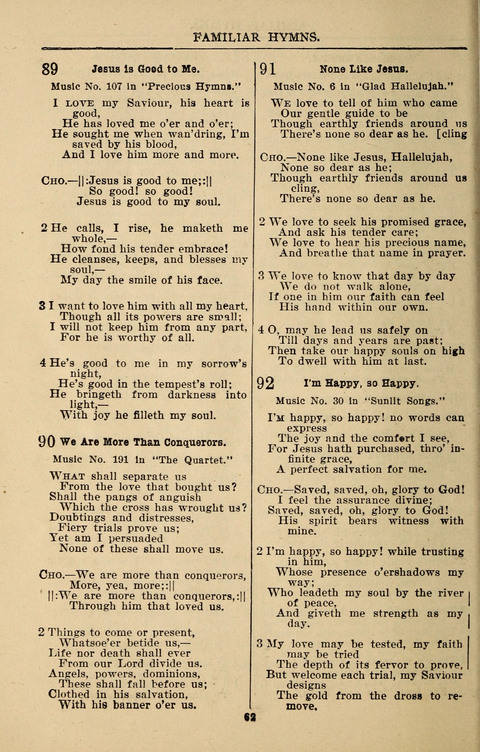 Praise Hymns and Full Salvation Songs page 62