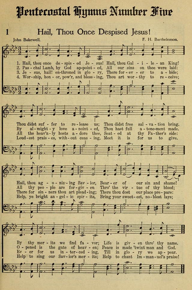 Pentecostal Hymns Nos. 5 and 6 Combined: a winnowed collection for young people