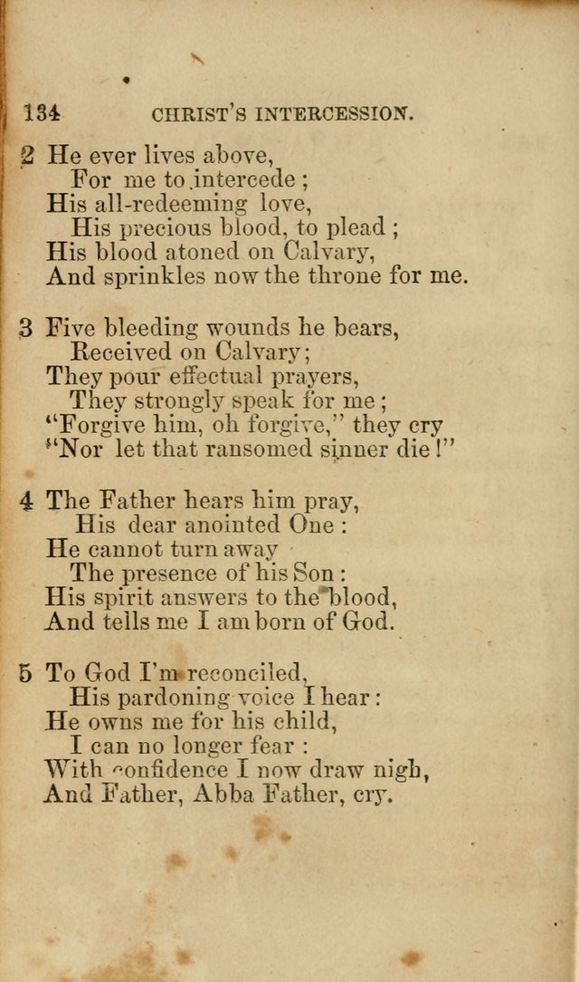 Pocket Hymns: original and selected. designed for the use of the regular Baptist church, and all who love our Lord Jesus Christ page 134