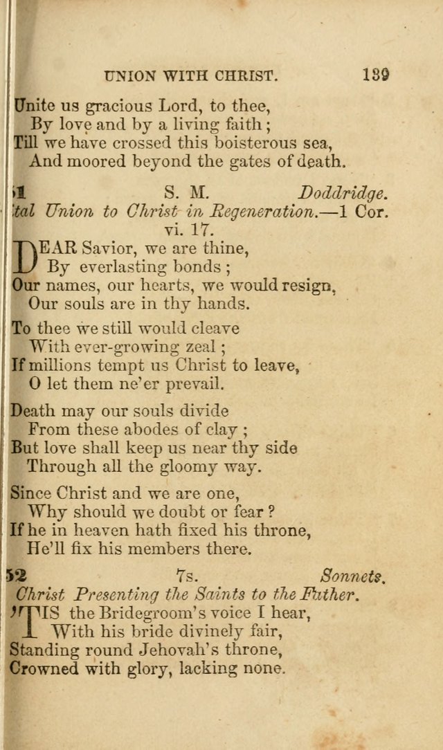 Pocket Hymns: original and selected. designed for the use of the regular Baptist church, and all who love our Lord Jesus Christ page 139