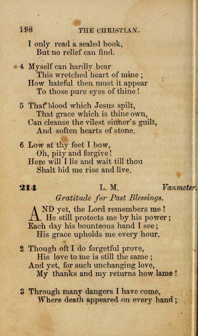 Pocket Hymns: original and selected. designed for the use of the regular Baptist church, and all who love our Lord Jesus Christ page 198