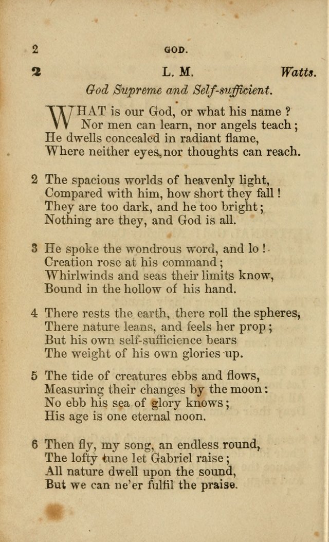 Pocket Hymns: original and selected. designed for the use of the regular Baptist church, and all who love our Lord Jesus Christ page 2