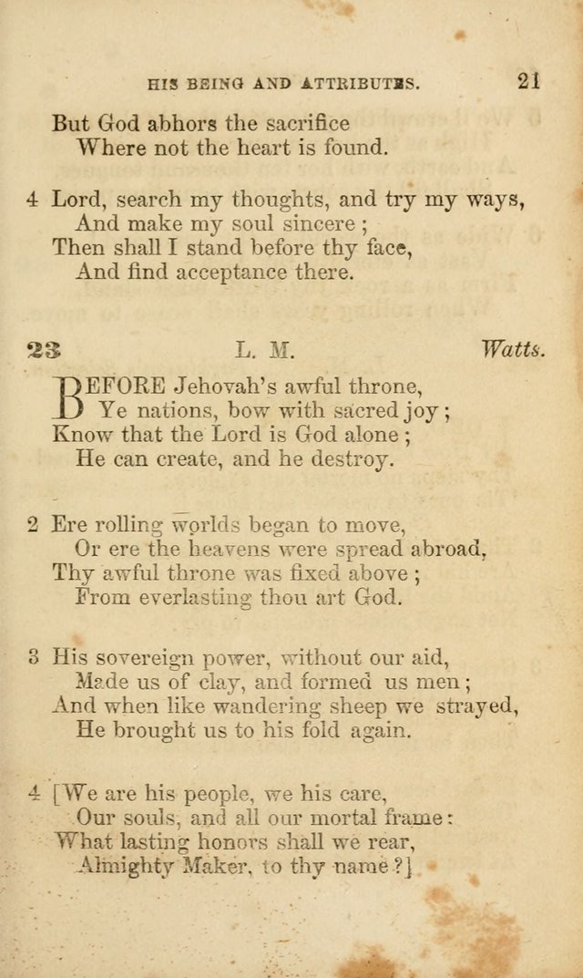 Pocket Hymns: original and selected. designed for the use of the regular Baptist church, and all who love our Lord Jesus Christ page 21