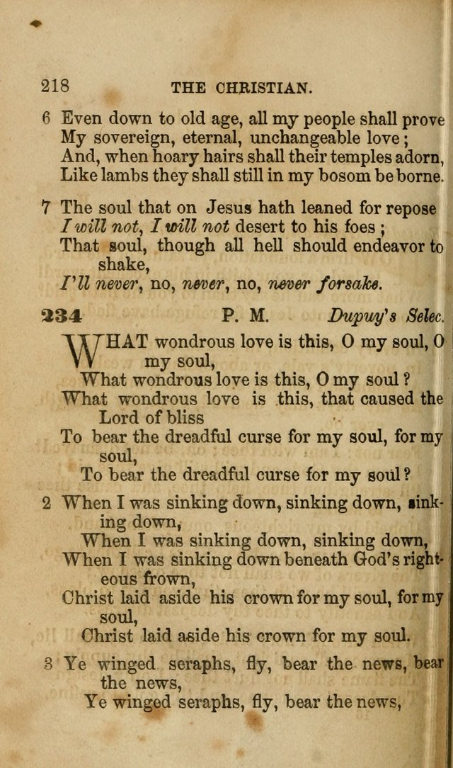 Pocket Hymns: original and selected. designed for the use of the regular Baptist church, and all who love our Lord Jesus Christ page 218