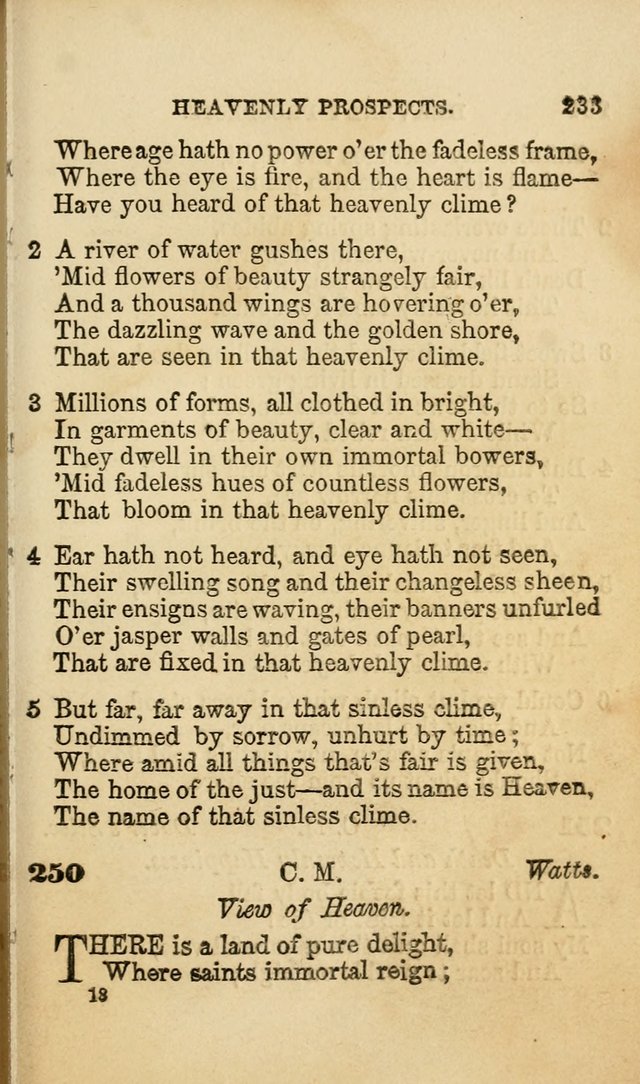 Pocket Hymns: original and selected. designed for the use of the regular Baptist church, and all who love our Lord Jesus Christ page 233