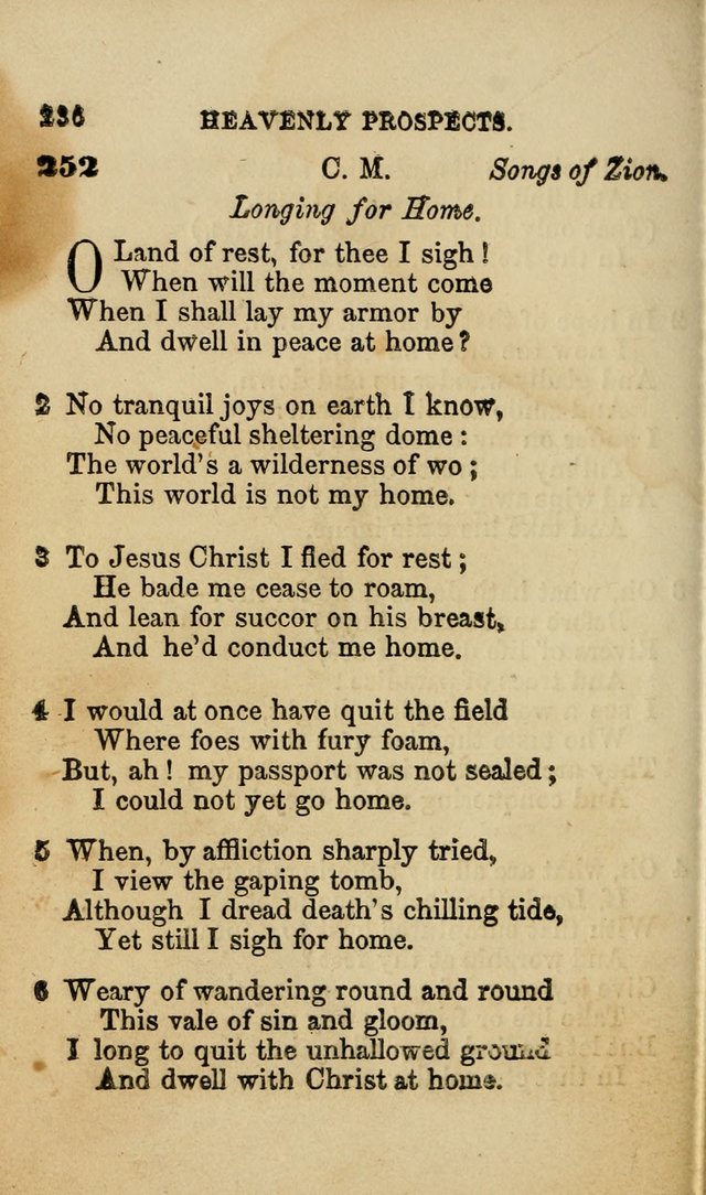 Pocket Hymns: original and selected. designed for the use of the regular Baptist church, and all who love our Lord Jesus Christ page 236